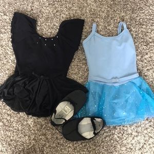Ballet starter kit two leotards and ballet shoes